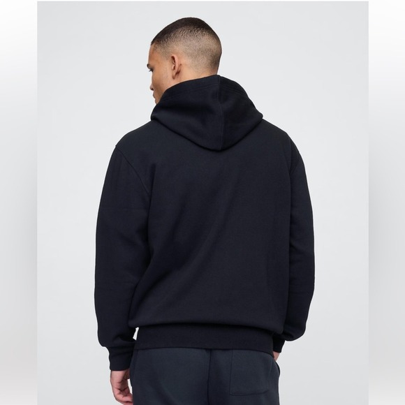 NWT Gap Logo Zip Black Hoodie Size L - Picture 3 of 5